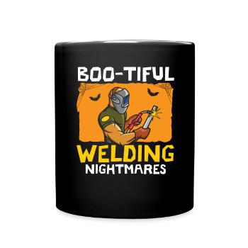 Gespenstische Schweißer-Albträume Schweißer Hallow - Tasse einfarbig - Schwarz - Vorne