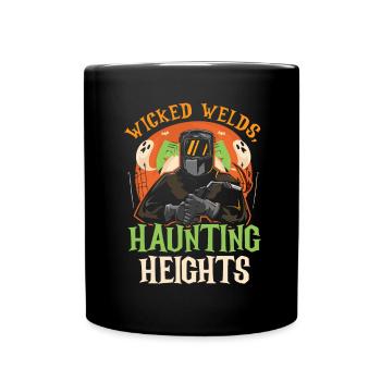Wicked Welds Haunting Heights Soudeur Halloween - Mug uni - noir - Devant