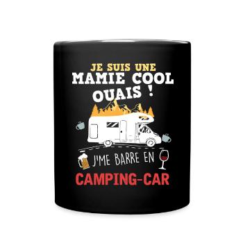 Ouais je Me Barre En Camping-Car Cadeau Mamie - Mug uni - noir - Devant