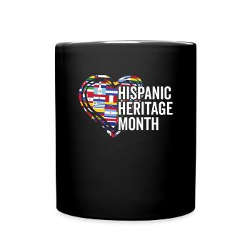 Mois du patrimoine hispanique Drapeau hispanique drôle - Mug uni - noir - Devant