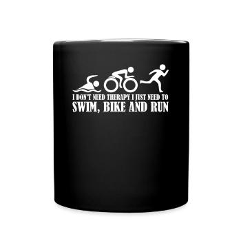 Triathlètes de triathlon Triathlète drôle - Mug uni - noir - Devant