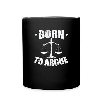 Né pour argumenter Avocat Profession d’avocat - Mug uni - noir - Devant