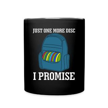 Disc golf backpack Disc golf Frisbee - Full Colour Mug - black - Front