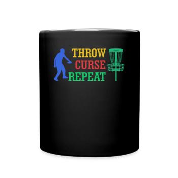 Disc golf Frisbees Joke Disc Golf Frisbee - Full Colour Mug - black - Front