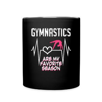 Turnen Rhythmische Sportgymnastik - Tasse einfarbig - Schwarz - Vorne