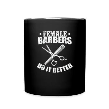Les le font mieux Coiffeuse Profession de coiffure - Mug uni - noir - Devant