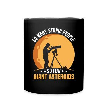Astéroïdes Drôles d’Astronomes de l’Espace Astrophysicien - Mug uni - noir - Devant