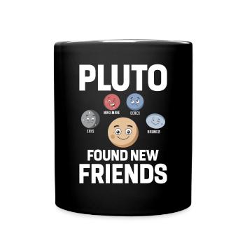 Lustiger Pluto-Planet Sonnensystem-Wissenschaft Weltraum-Nerd - Tasse einfarbig - Schwarz - Vorne