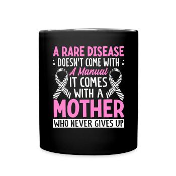 Rare Disease Awareness Rare Illness Zebra Ribbon - Full Colour Mug - black - Front