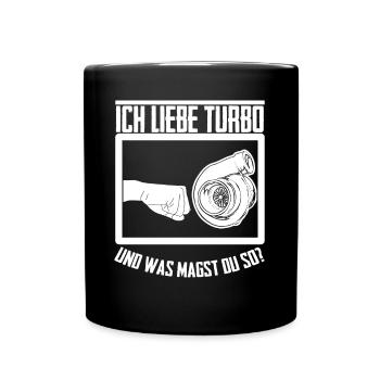 Turbolader Werkstatt Tuner Tuning - Tasse einfarbig - Schwarz - Vorne