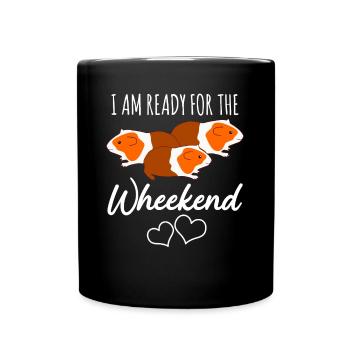 Week-end de blagues des cochons d’Inde - Mug uni - noir - Devant