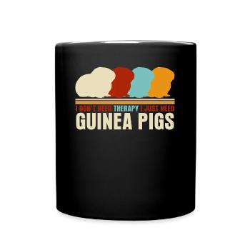 Meerschweinchen Retro Cochons d’Inde - Mug uni - noir - Devant