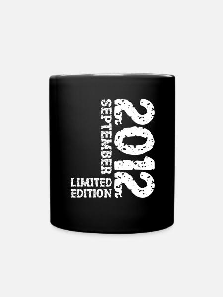 2012 September Limited Edition 11. Geburtstag Deko - Tasse einfarbig - Schwarz