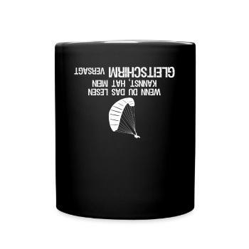 Gleitsegeln Paraglider Witz Paragliding - Tasse einfarbig - Schwarz - Vorne