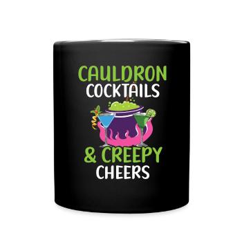 Cauldron Cocktails & Spooky Prostate Halloween - Full Colour Mug - black - Front