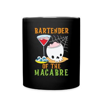 Barkeeper des Makabren Barkeeper Halloween - Tasse einfarbig - Schwarz - Vorne