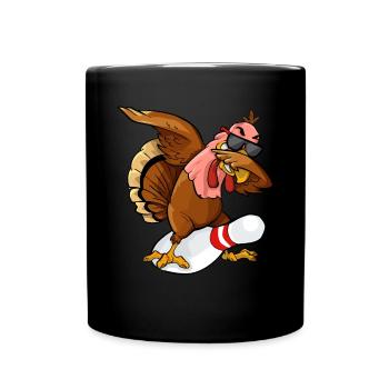 Thanksgiving Bowl Bowler Strike Pin Sport Turquie - Mug uni - noir - Devant