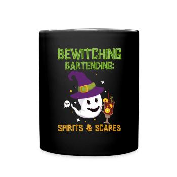 Verhexendes Bartending: Geister & Schrecken Hallow - Tasse einfarbig - Schwarz - Vorne