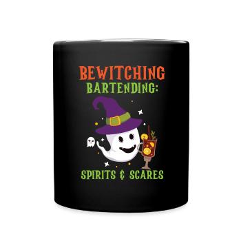 Verhexendes Bartending: Geister & Schreckgespenste - Tasse einfarbig - Schwarz - Vorne