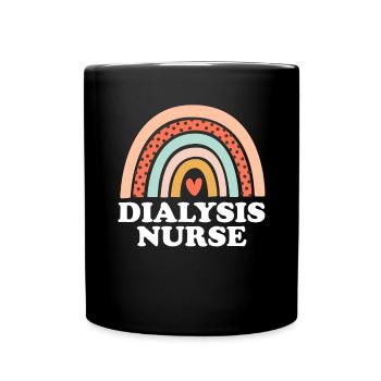 Dialysis Nurse Appreciation Dialysis Worker - Full Colour Mug - black - Front