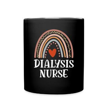 Dialysis Nurse Funny Nurse Dialysis Worker Kidney - Full Colour Mug - black - Front