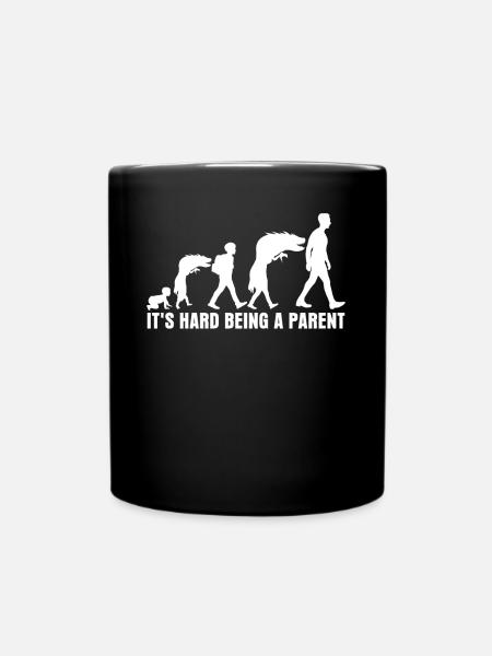 Eltern Trotzphase Pubertät Vater Mutter - Tasse einfarbig - Schwarz