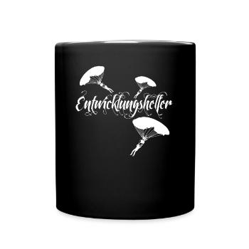 verhedderte Fallschirm Leine - Tasse einfarbig - Schwarz - Vorne
