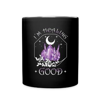 Funny Gemstone Chakra Healer Spiritual - Full Colour Mug - black - Front