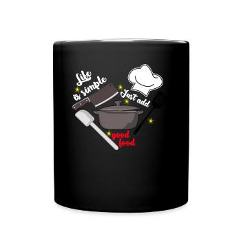 Cuisine Cuisine Accueil Chef cuisinier Couteau de chef - Mug uni - noir - Devant