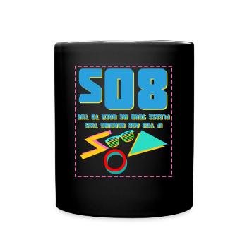 1980 Disco Witz 80s Party 80er - Tasse einfarbig - Schwarz - Vorne
