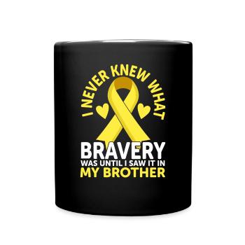 Childhood Cancer Brother Family Childhood Cancer - Full Colour Mug - black - Front