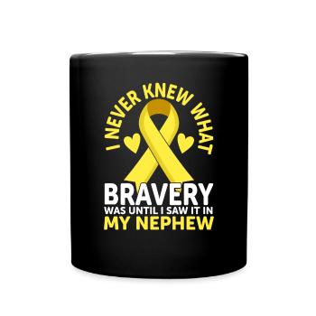 Childhood Cancer Nephew Family Childhood Cancer - Full Colour Mug - black - Front