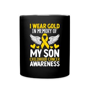 Childhood Cancer Son Family Childhood Cancer - Full Colour Mug - black - Front