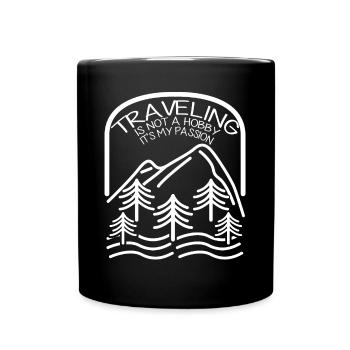 Randonnée Vacances Voyage Voyage Tour du Monde - Mug uni - noir - Devant