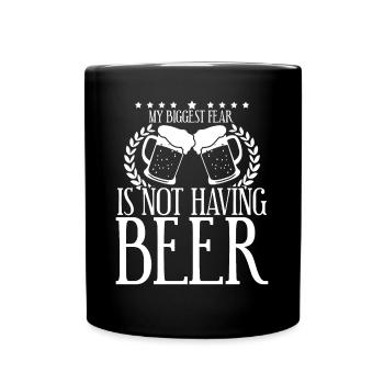 Buveur de bière Maître brasseur de bière - Mug uni - noir - Devant