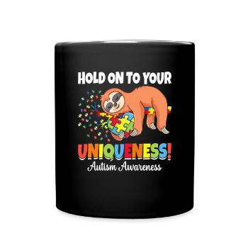 Sensibilisation à l’autisme Drôles de troubles du comportement autistiques - Mug uni - noir - Devant