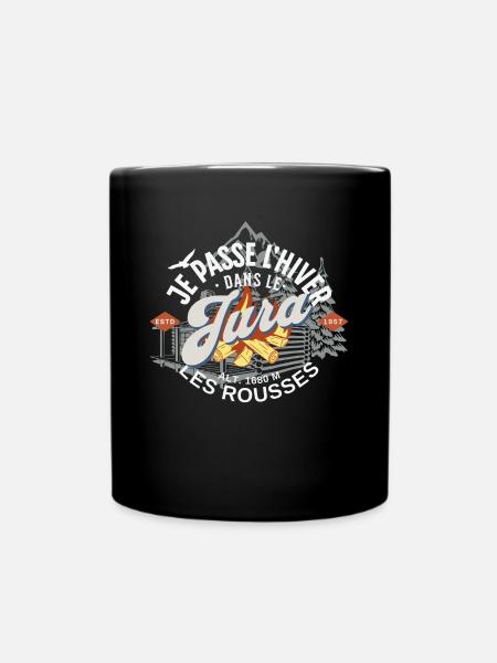 Den Winter verbringe ich im Jura - Tasse einfarbig - Schwarz