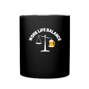 This job makes me drink - Full Colour Mug - black - Front