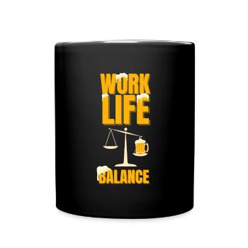 This job makes me drink - Full Colour Mug - black - Front
