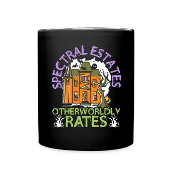 Spectral Estates Otherworldly Rates Halloween - Full Colour Mug - black - Front