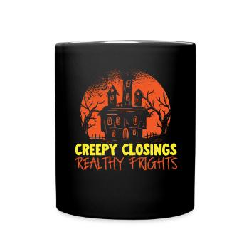 Creepy Degrees Realty Fright's Real Estate Brokerage - Full Colour Mug - black - Front