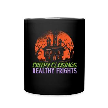Eerie Degrees Realty Frights Real Estate - Full Colour Mug - black - Front