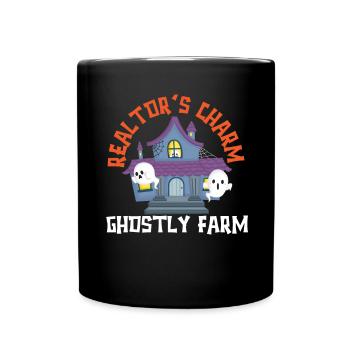 Realtor Charm Ghost Farm Realtor Halloween - Full Colour Mug - black - Front