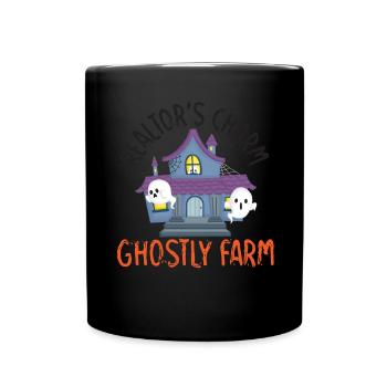Realtor Charm Ghost Farm Realtor Halloween - Full Colour Mug - black - Front
