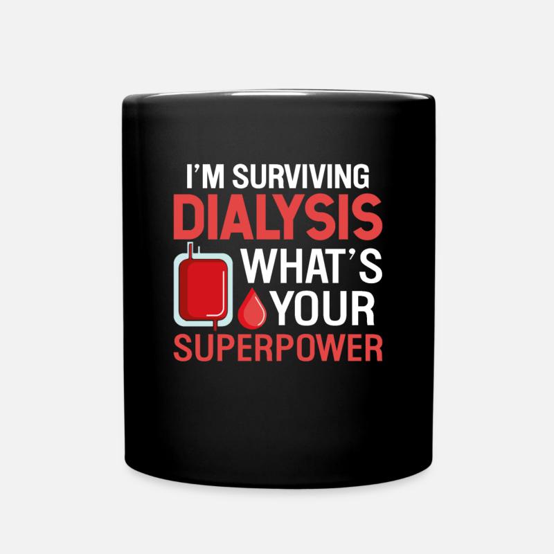 Lustiger Dialyse-Peritonealdialysekatheter - Tasse einfarbig - Schwarz