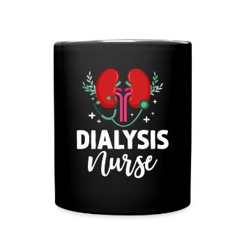 Dialysis Nurse Dialysis Technician Funny Kidney - Full Colour Mug - black - Front