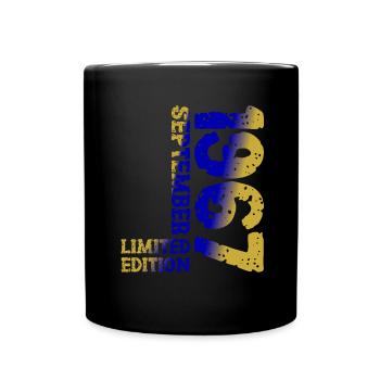 1967 September Limited Edition 56th Birthday Deco - Full Colour Mug - black - Front