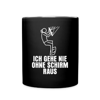 Kitesurfer Spruch Kitesurfen Kiteboarder - Tasse einfarbig - Schwarz - Vorne