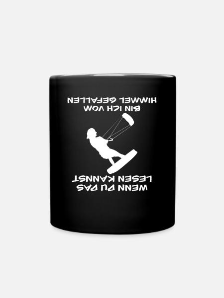 Kitesurfer Kitesurfen - Tasse einfarbig - Schwarz