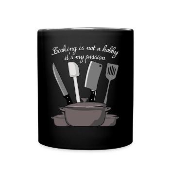 Chaque de chef Marmite Cuisine Cuisinier - Mug uni - noir - Devant